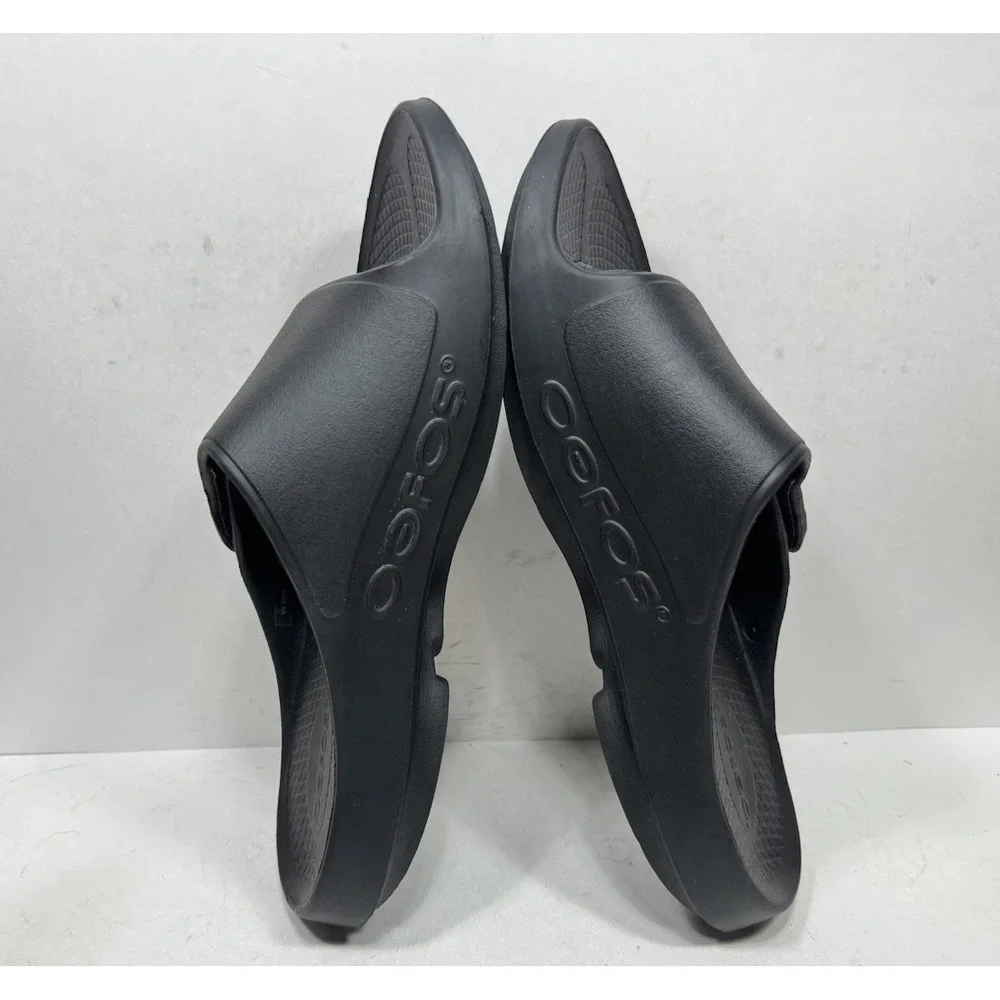 OOFOS OOahh Sport Flex Sandal Black Matte Men's Size 16 Slides